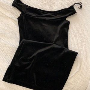 Forever 21 Velour Mini Off the shoulder Dress